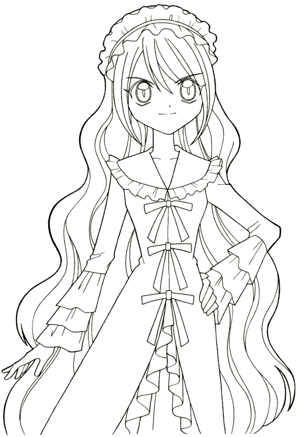 Plansa de colorat cu Anime 66 72